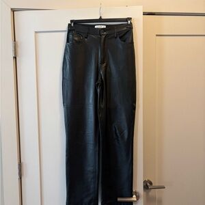 Abercrombie Black Leather Pants